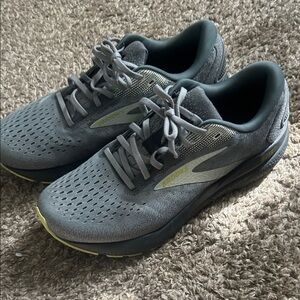 Brooks Gray and Lime Athletic Shoes